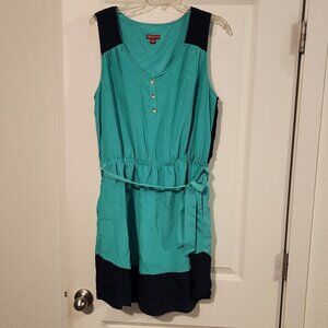 Women's teal and navy Merona dress